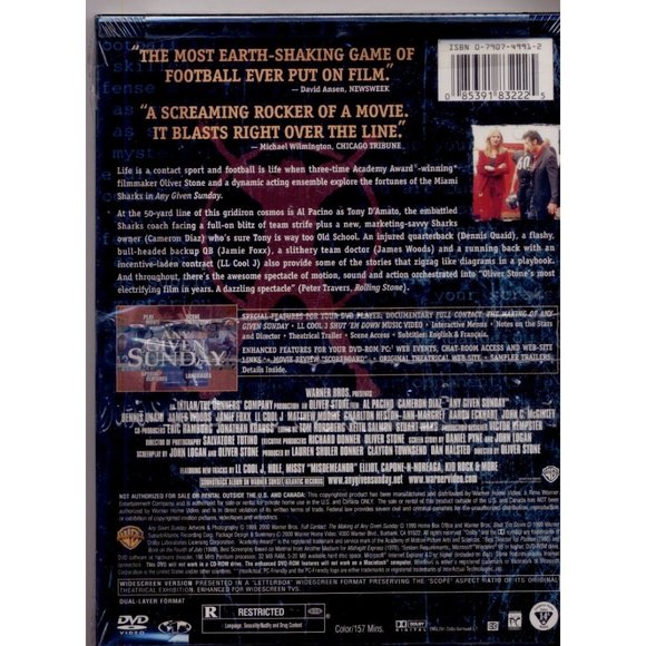 ANY GIVEN SUNDAY, SPEC ED DIRECTOR'S CUT PACINO QUAID FOXX DIAZ LL COOL J - Picture 2 of 2